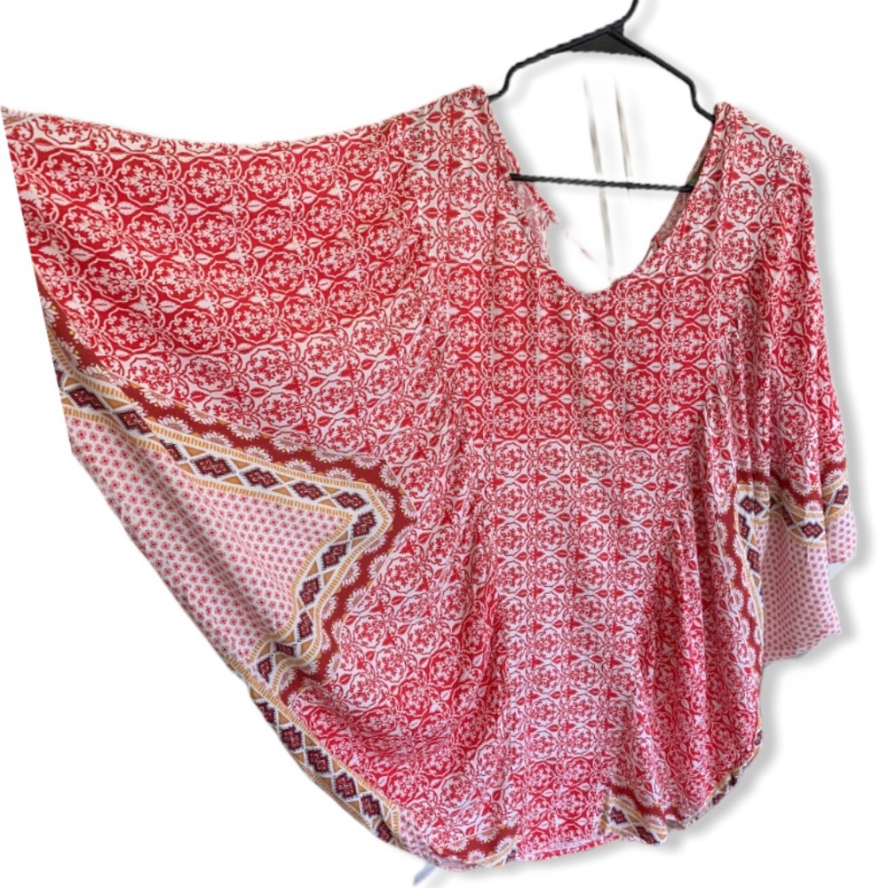 Border Print Boho Circle Mini Dress